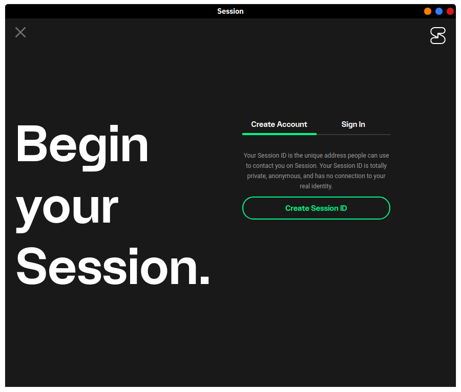 Session login page