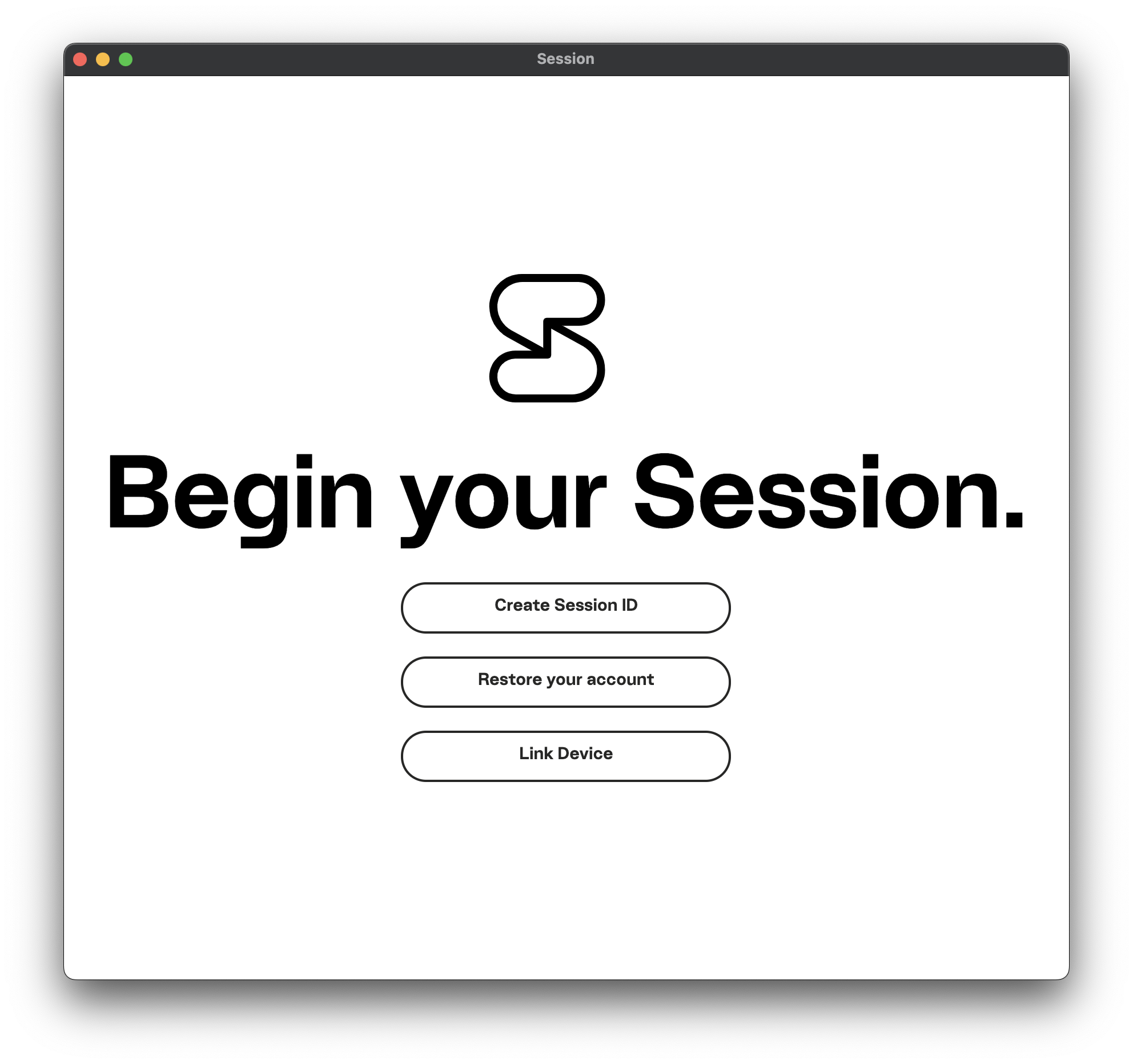 Session login page